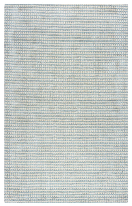 Rizzy Home Platoon PL1333 Blue/Gray Checker Area Rug