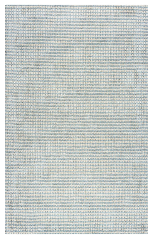 Rizzy Home Platoon PL1333 Blue/Gray Checker Area Rug