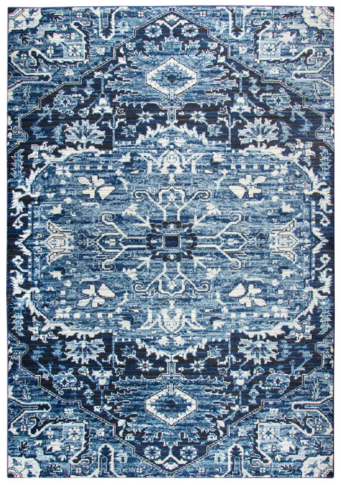 Rizzy Home Panache PN6962 Light Blue Central Medallion Area Rug