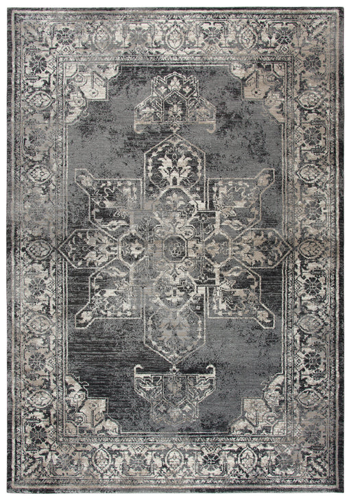 Rizzy Home Panache PN6972 Gray Central Medallion Distress Area Rug