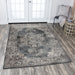 Rizzy Home Panache PN6972 Gray Central Medallion Distress Area Rug