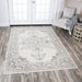 Rizzy Home Panache PN6980 Natural Central Medallion Motif Distress Area Rug