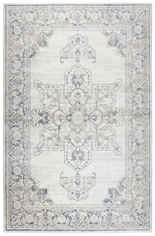 Rizzy Home Panache PN6980 Natural Central Medallion Motif Distress Area Rug