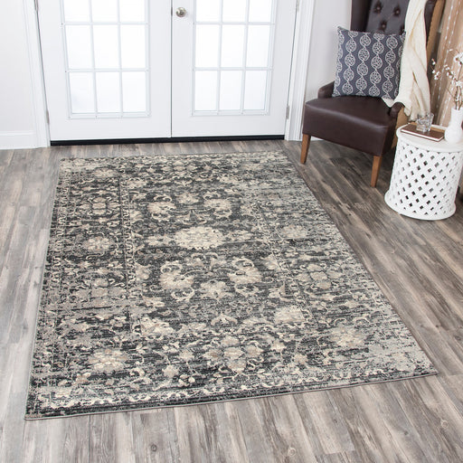 Rizzy Home Panache PN6986 Gray Floral Distress Area Rug