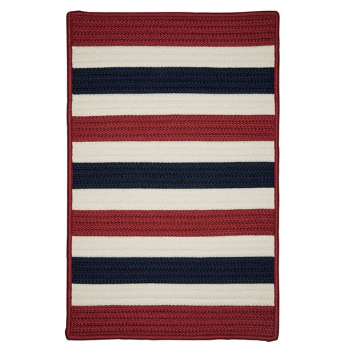 Colonial Mills Portico PO29 Patriotic Stripe Indoor/Outdoor Area Rug