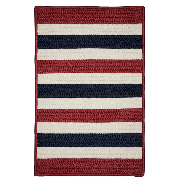Colonial Mills Portico PO29 Patriotic Stripe Indoor/Outdoor Area Rug