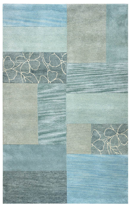 Rizzy Home Pandora PR0214 Blue Block Area Rug
