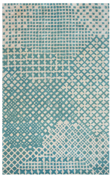 Rizzy Home Pandora PR2378 Teal Print Area Rug