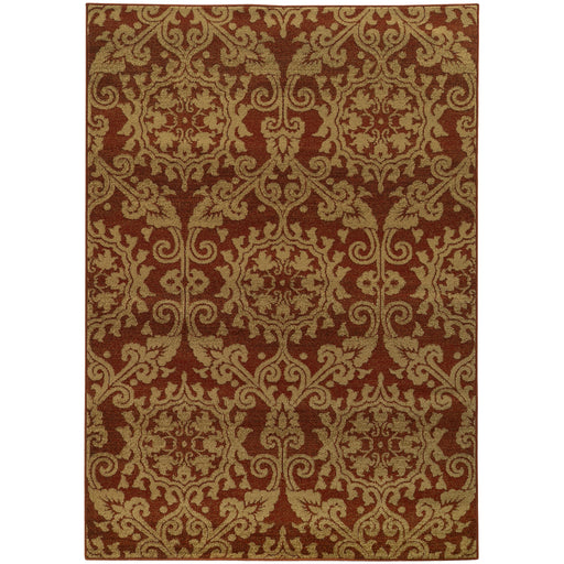 Oriental Weavers Parker Rust/Taupe Floral 5840B Area Rug