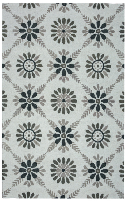Rizzy Home Rockport RP8698 Ivory Floral Area Rug