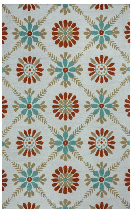 Rizzy Home Rockport RP8699 Off White Floral/Trellis Area Rug