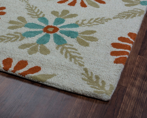 Rizzy Home Rockport RP8699 Off White Floral/Trellis Area Rug