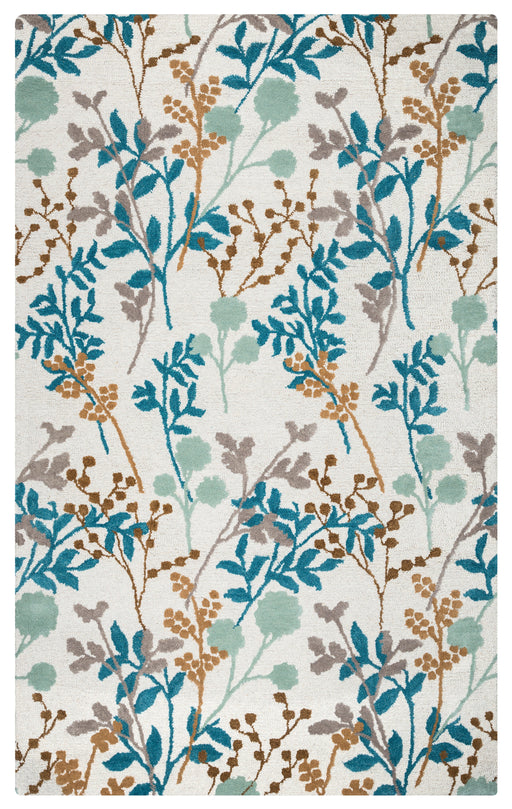 Rizzy Home Rockport RP8754 Off White Floral/Trellis Area Rug