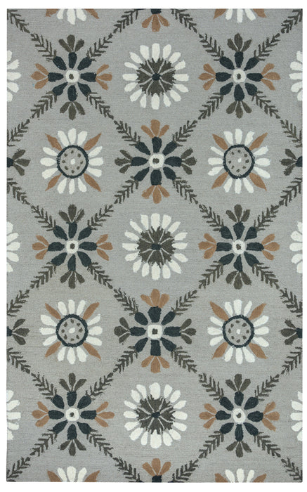 Rizzy Home Rockport RP8762 Gray Floral/Trellis Area Rug
