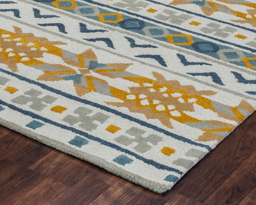 Rizzy Home Rockport RP8877 Gold/Brown Southwest/Tribal/Stripes Area Rug