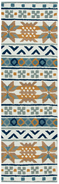 Rizzy Home Rockport RP8877 Gold/Brown Southwest/Tribal/Stripes Area Rug