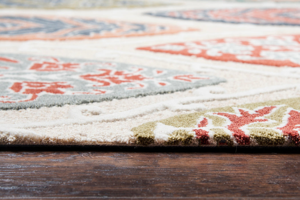 Rizzy Home Resonant RS774A Tan Medallion Area Rug