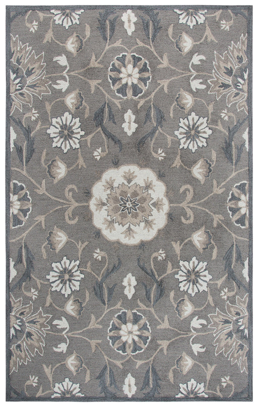 Rizzy Home Resonant RS914A Dark Taupe Floral Area Rug