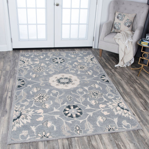 Rizzy Home Resonant RS915A Gray Floral Area Rug
