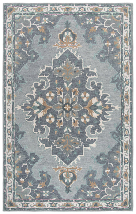 Rizzy Home Resonant RS933A Gray Central Medallion Area Rug