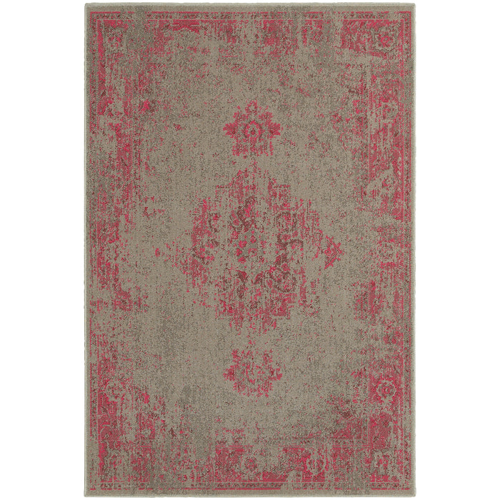 Oriental Weavers Revival Grey/Pink Oriental 6330F Area Rug