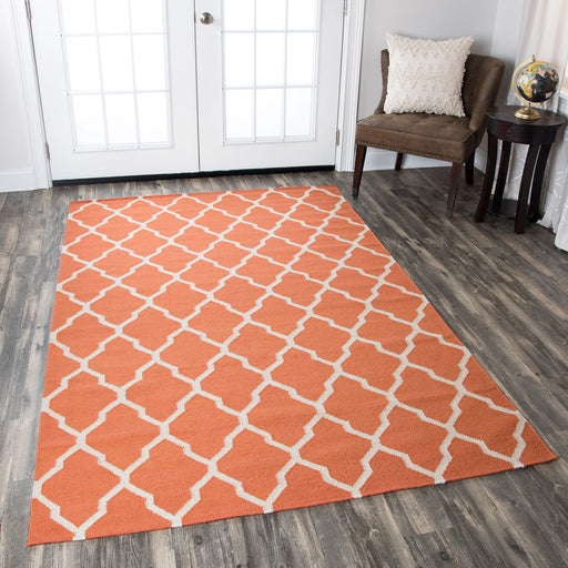 Rizzy Home Swing SG2102 Orange Trellis Area Rug