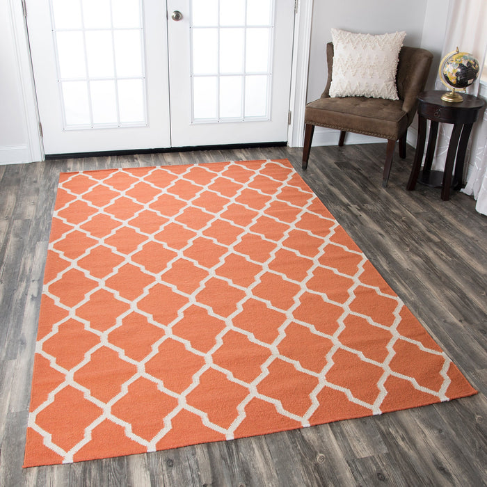 Rizzy Home Swing SG2102 Orange Trellis Area Rug