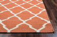 Rizzy Home Swing SG2102 Orange Trellis Area Rug