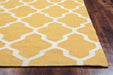 Rizzy Home Swing SG2417 Yellow/Gold Trellis Area Rug