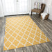 Rizzy Home Swing SG2417 Yellow/Gold Trellis Area Rug