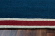 Rizzy Home Swing SG3044 Navy Stripes Area Rug