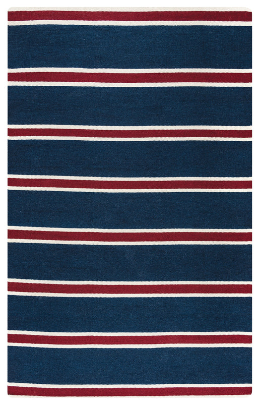 Rizzy Home Swing SG3044 Navy Stripes Area Rug