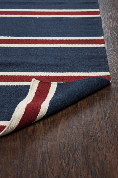 Rizzy Home Swing SG3044 Navy Stripes Area Rug