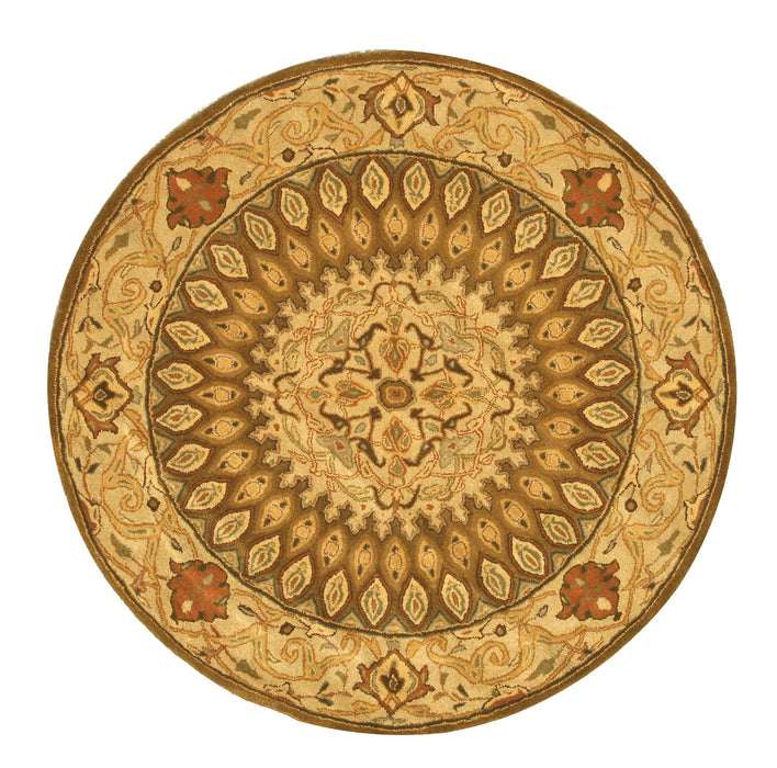 EORC Hand-tufted Wool Brown Traditional Oriental Gombad Rug