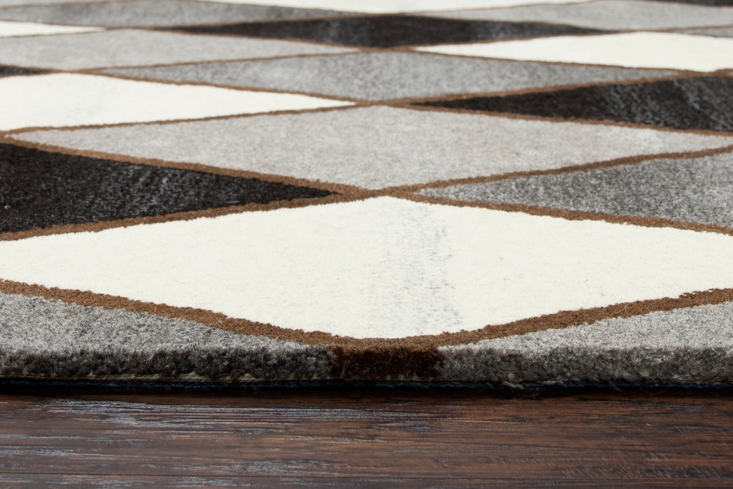 Rizzy Home Suffolk SK251A Gray Diamond Area Rug