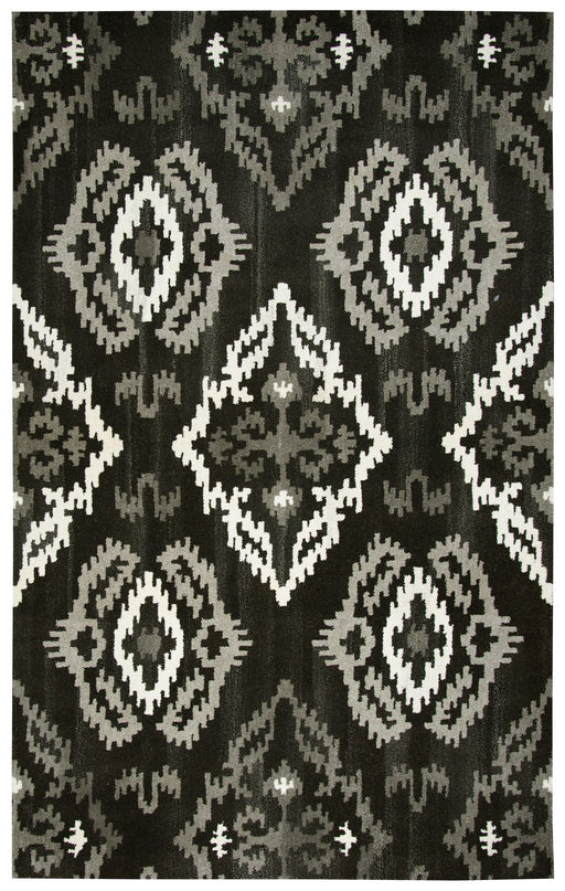 Rizzy Home Suffolk SK252A Black Medallion Ikat Area Rug