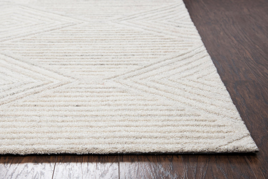 Rizzy Home Suffolk SK333A Ivory Geometric/Solid Area Rug
