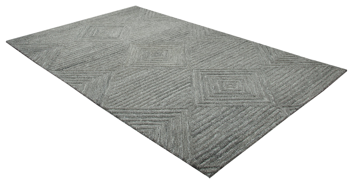 Rizzy Home Suffolk SK334A Gray Geometric/Solid Area Rug
