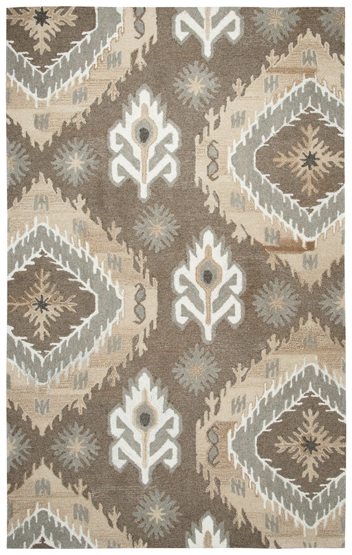 Rizzy Home Suffolk SK366A Brown Medallion Ikat Area Rug