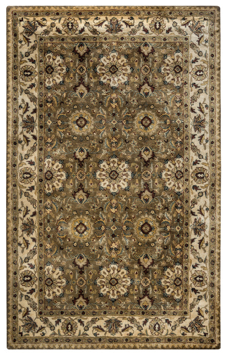 Rizzy Home Shine SN0334 Dark Khaki Border Area Rug