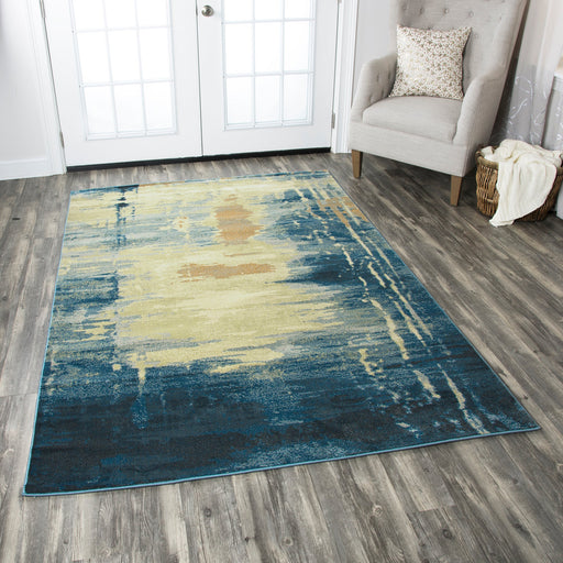 Rizzy Home Sorrento SO4383 Navy/Blue Print Area Rug