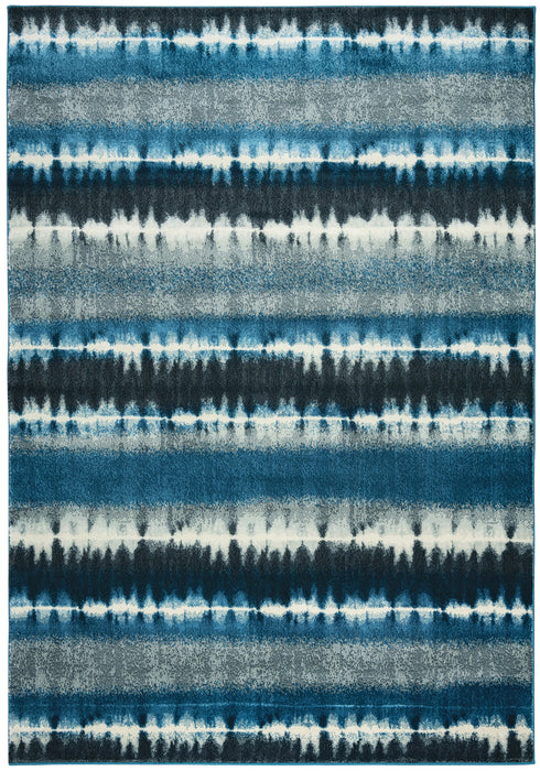 Rizzy Home Sorrento SO4390 Navy Print Area Rug
