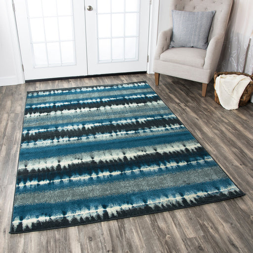 Rizzy Home Sorrento SO4390 Navy Print Area Rug
