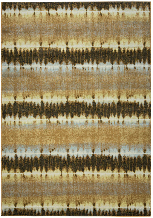 Rizzy Home Sorrento SO4391 Gold/Brown Print Area Rug