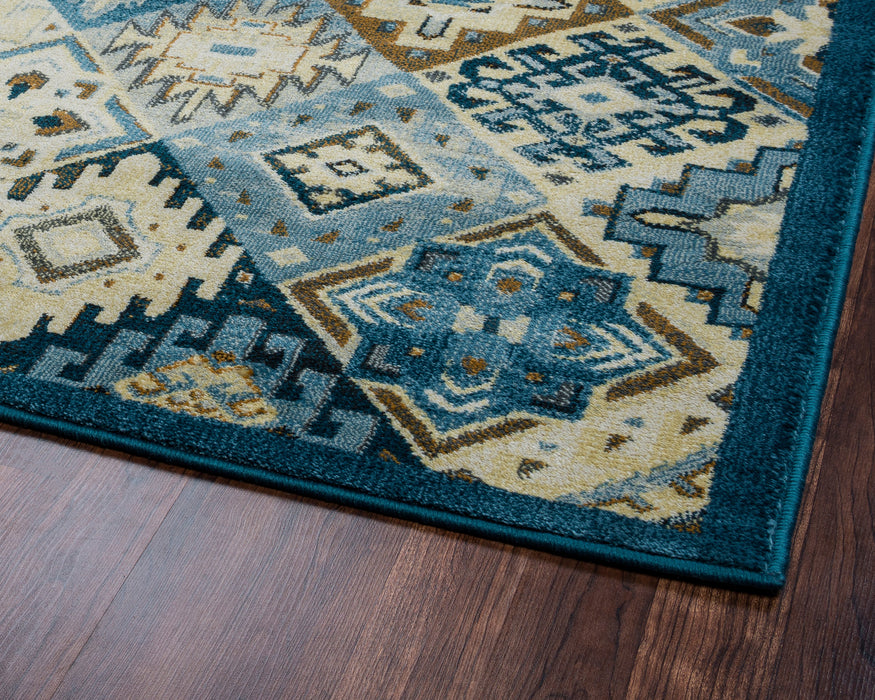 Rizzy Home Sorrento SO4448 Light Blue Patchwork Area Rug