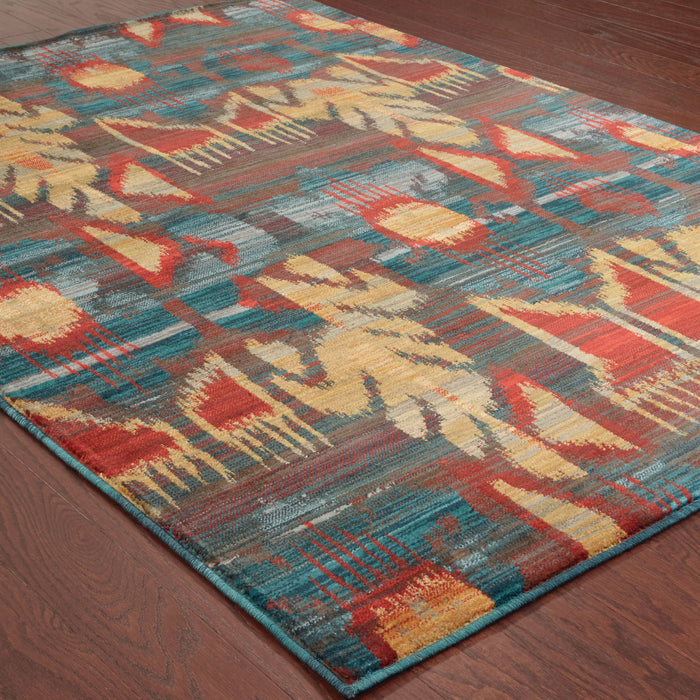 Oriental Weavers Sedona Grey/Blue Abstract 4378H Area Rug