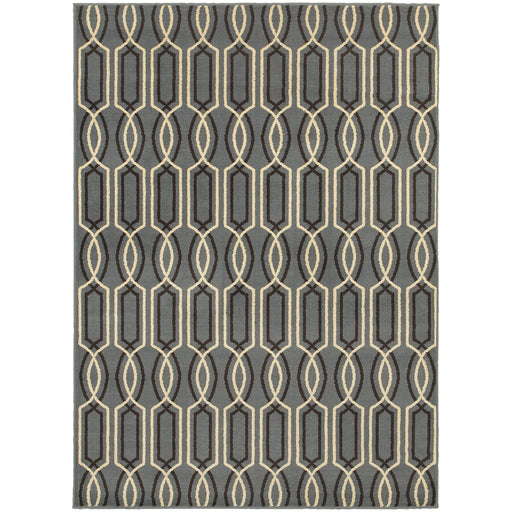 Oriental Weavers Stratton Blue/Ivory Geometric 6019A Area Rug
