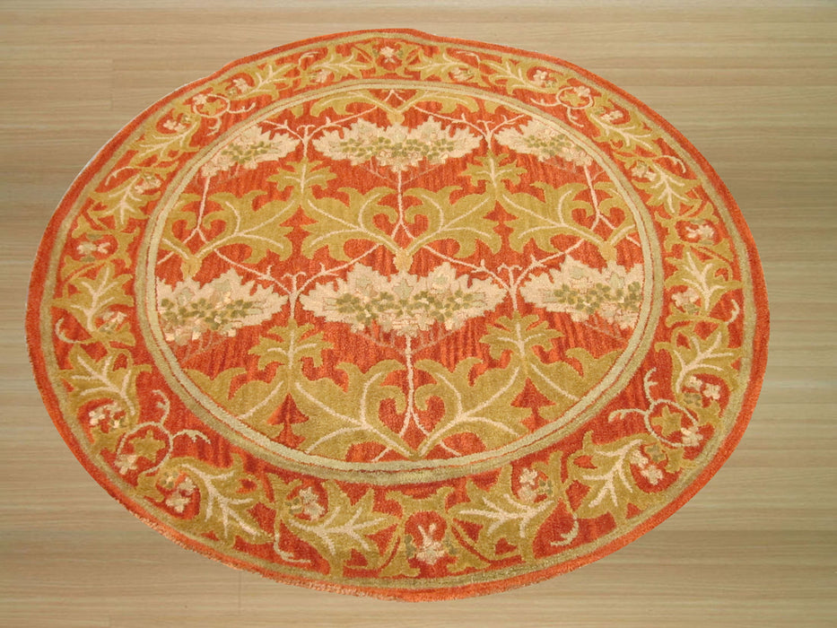EORC Hand-tufted Wool Rust Transitional Oriental Morris Rug
