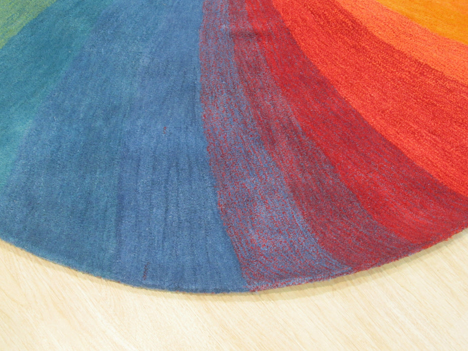 EORC Hand-tufted Wool Lollipop Contemporary Abstract Swirl Rug