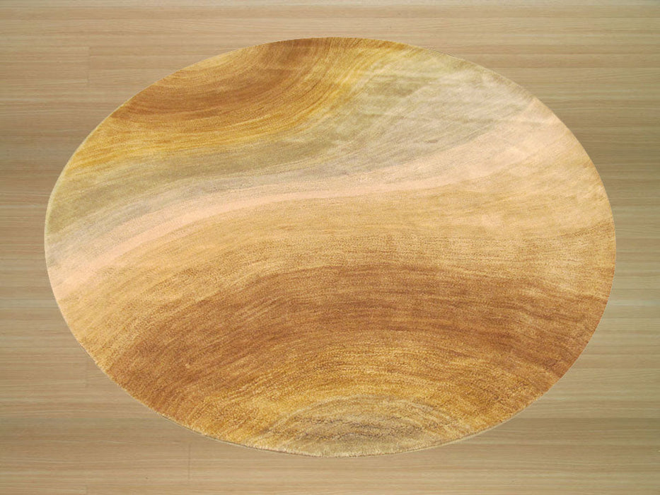 EORC Hand-tufted Wool Gold Contemporary Abstract Desertland Rug